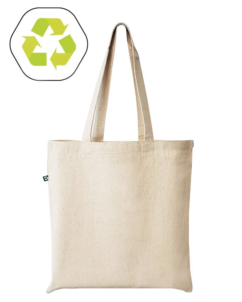 144 ct Eco Friendly Recycled Cotton Canvas Basic Tote Bags - By Case