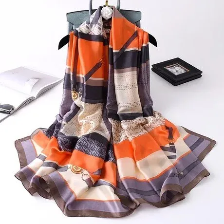 180*90cm Luxury Brand Women Summer Silk Scarves Shawls Lady Wrap Soft Female Echarpe Designer Beach stole Bandanna foulard pareo