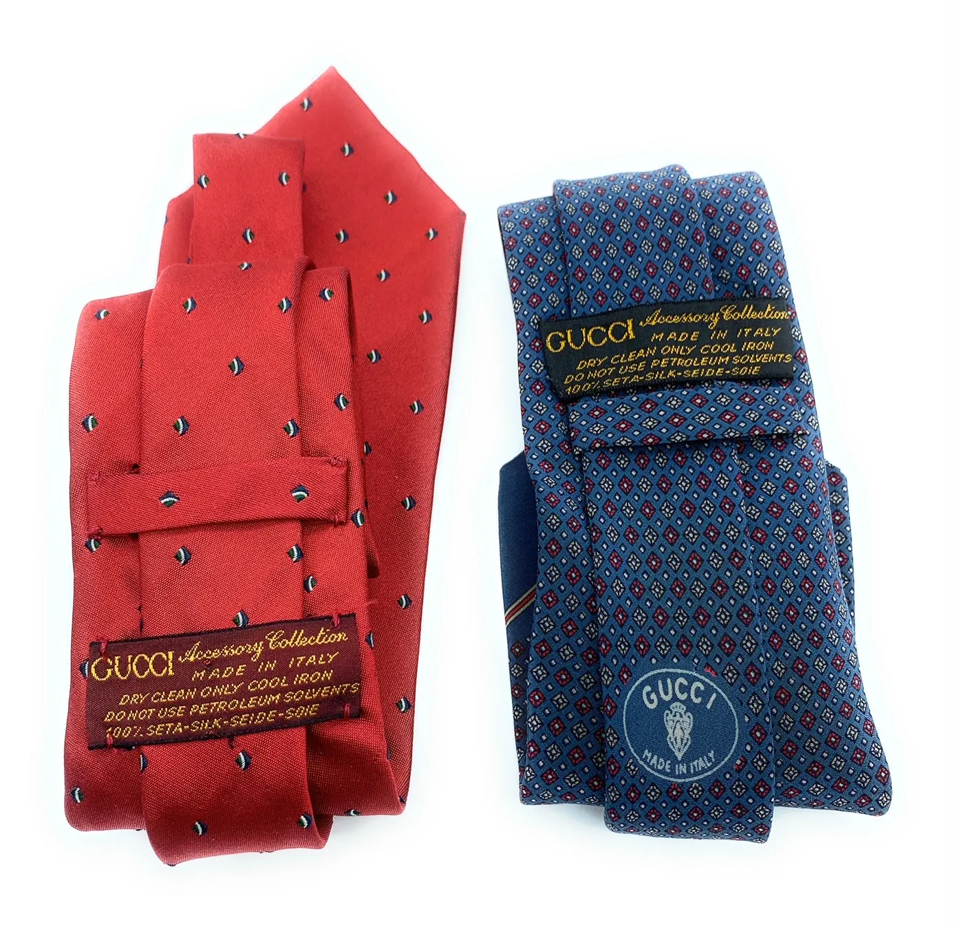 2 GUCCI 'Accessory Collection' Silk Neckties