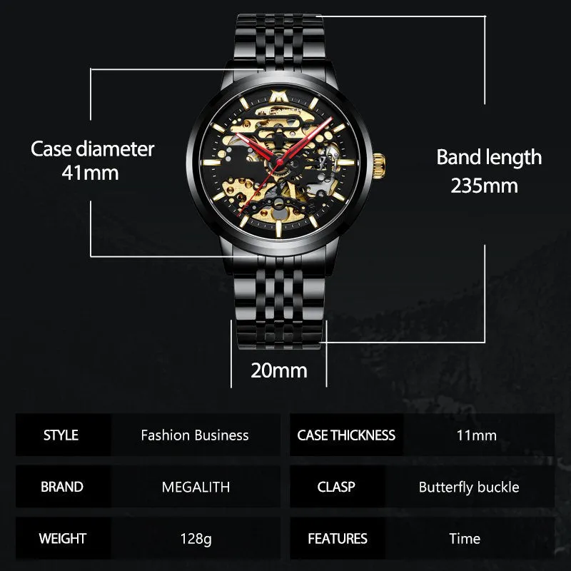 8204M | Mechanical Men Watch | Stainless Steel Band