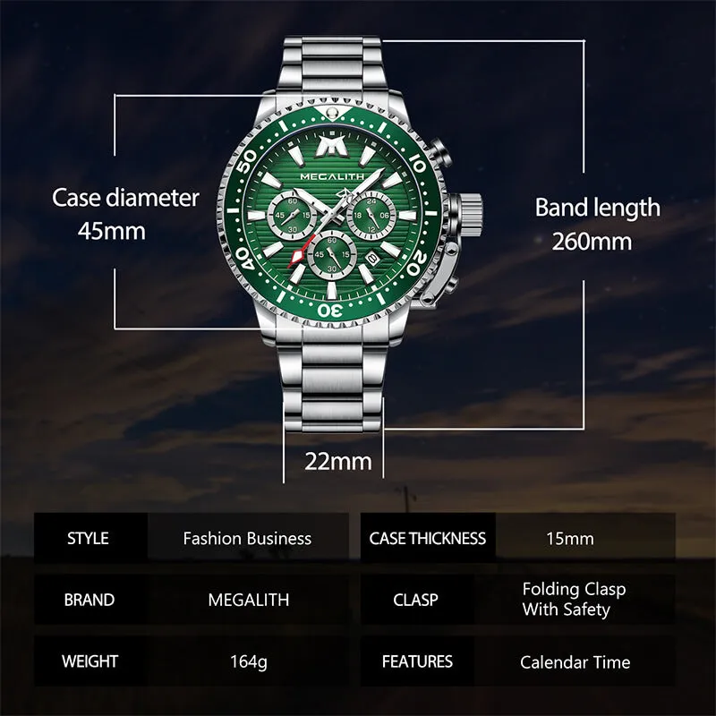 8216M | Quartz Men Watch | Stainless Steel Band