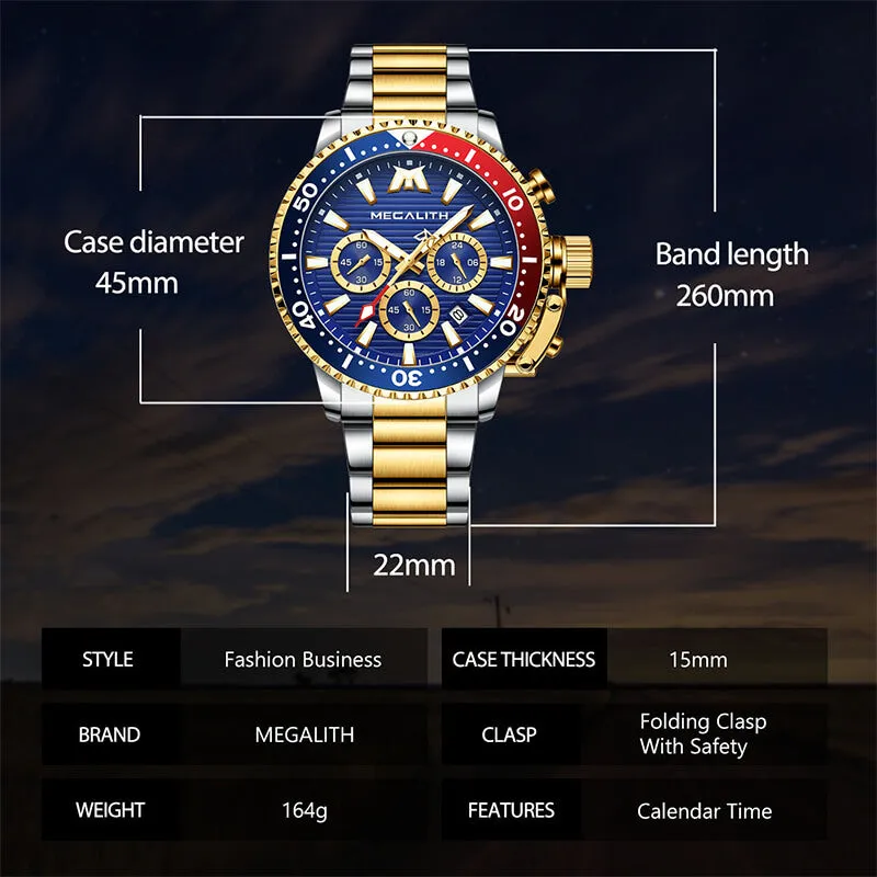 8216M | Quartz Men Watch | Stainless Steel Band