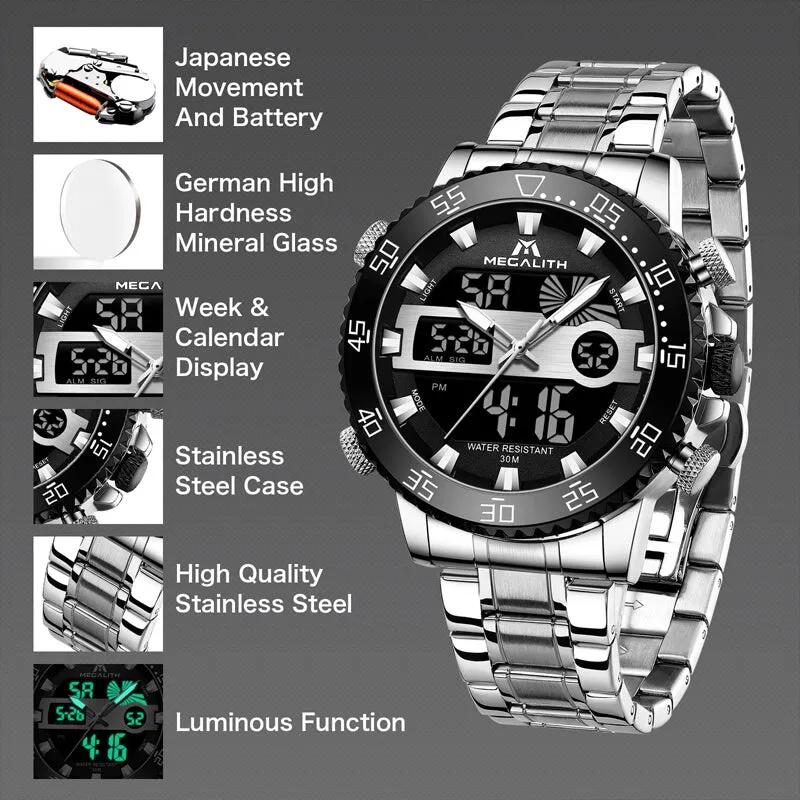 8222M | Quartz Men Watch | Stainless Steel Band