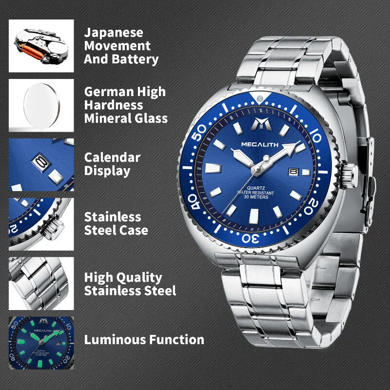 8604M | Quartz Men Watch | Stainless Steel Band