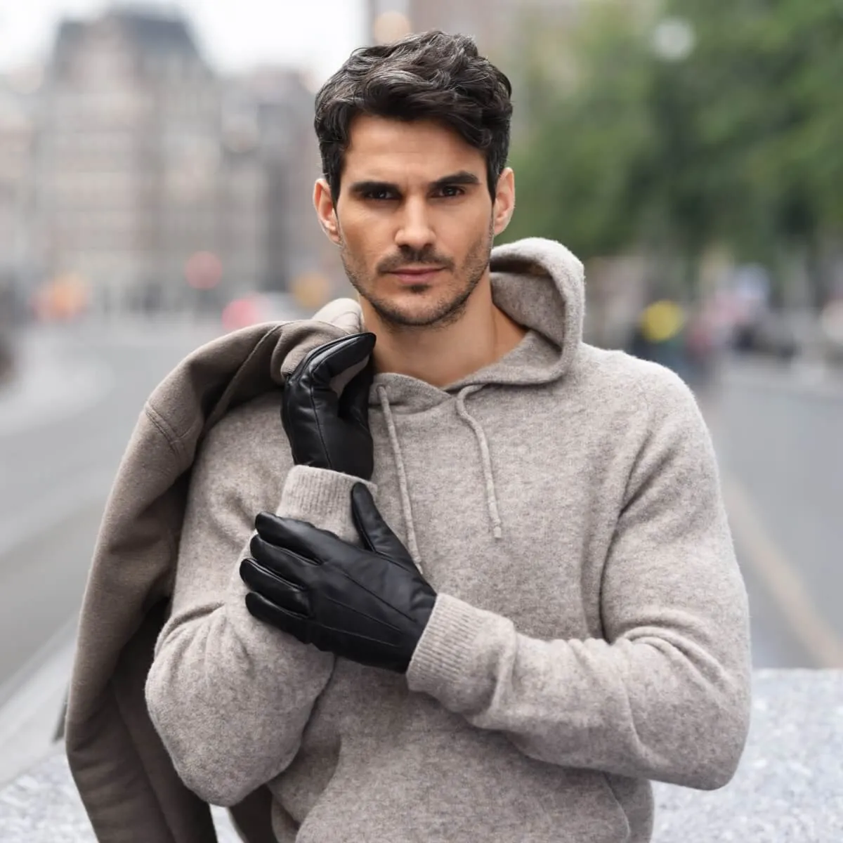 Al Capone – sheepskin leather gloves with luxurious faux fur lining & touchscreen feature