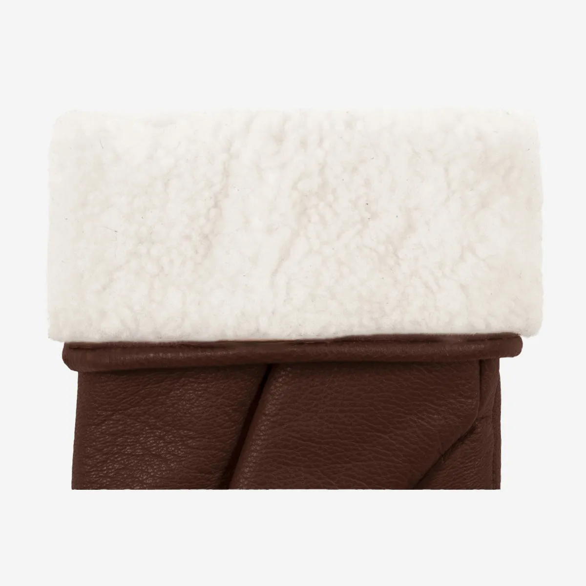 Alessandra (brown) - goatskin leather gloves with lambswool lining & touchscreen feature