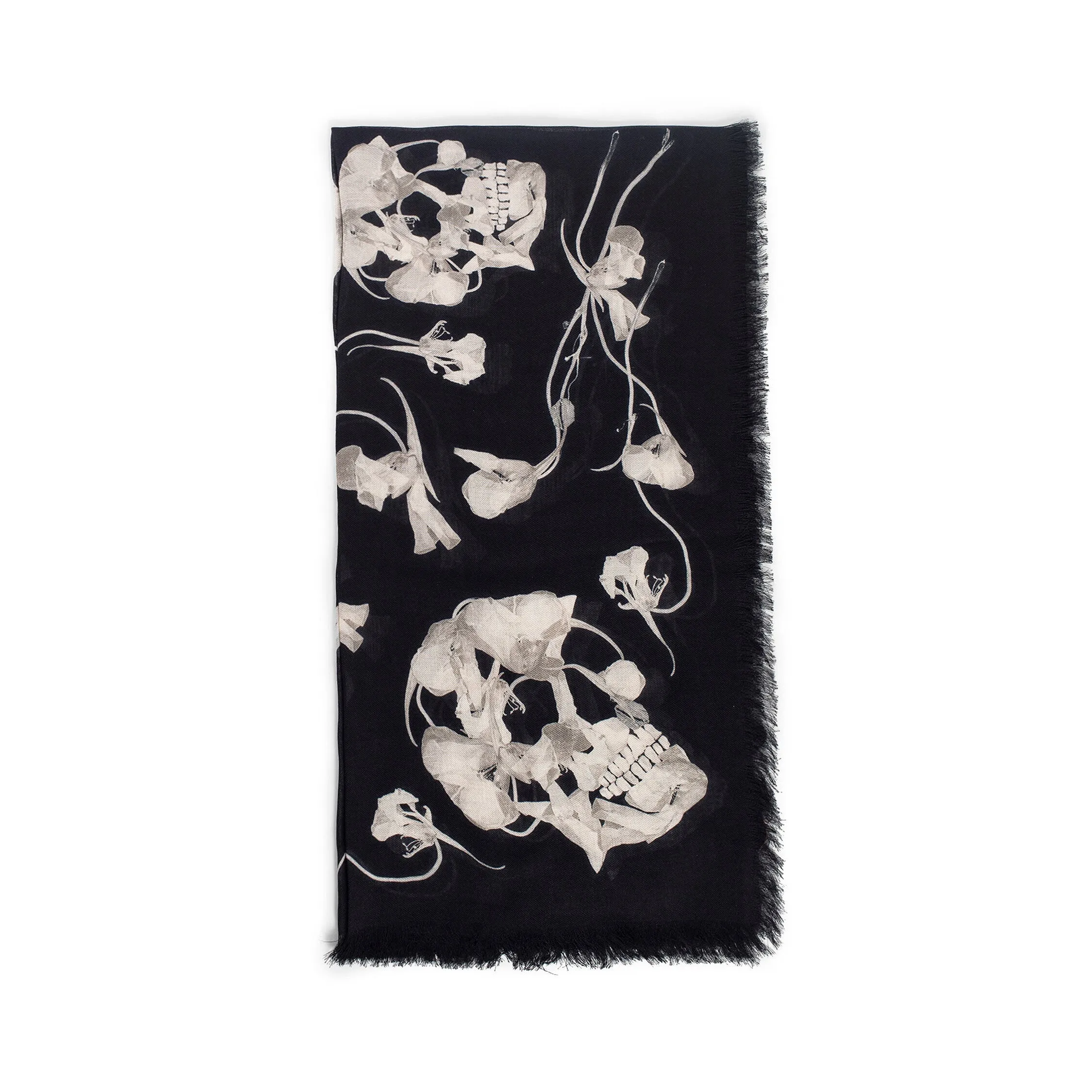 ALEXANDER MCQUEEN MAN BLACK&WHITE SCARVES