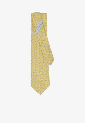 All-Over Dolphin Print Silk Tie