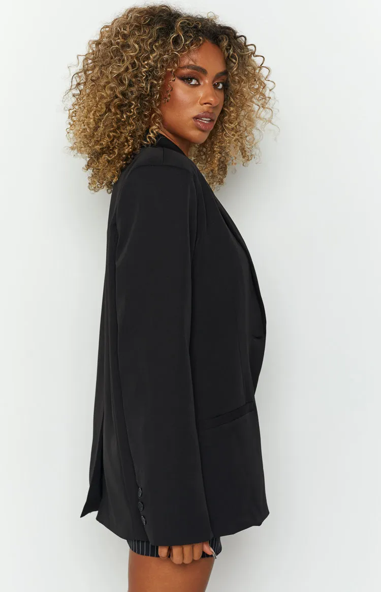 Allure Black Oversized Blazer