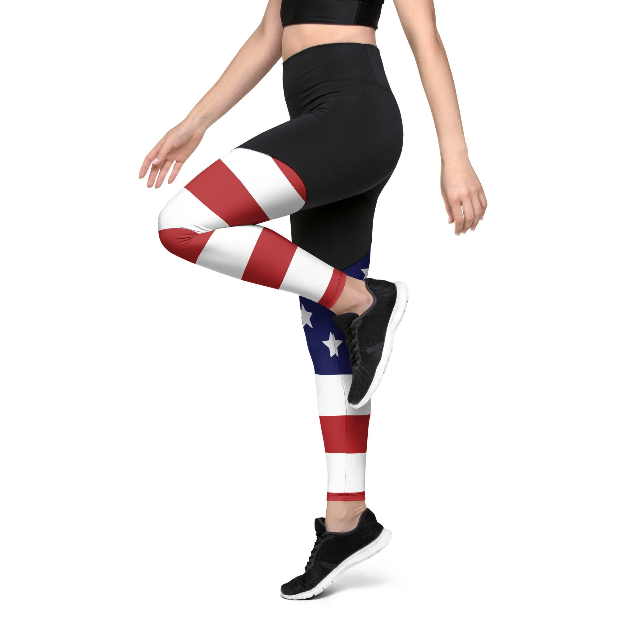 American Flag Compression Leggings