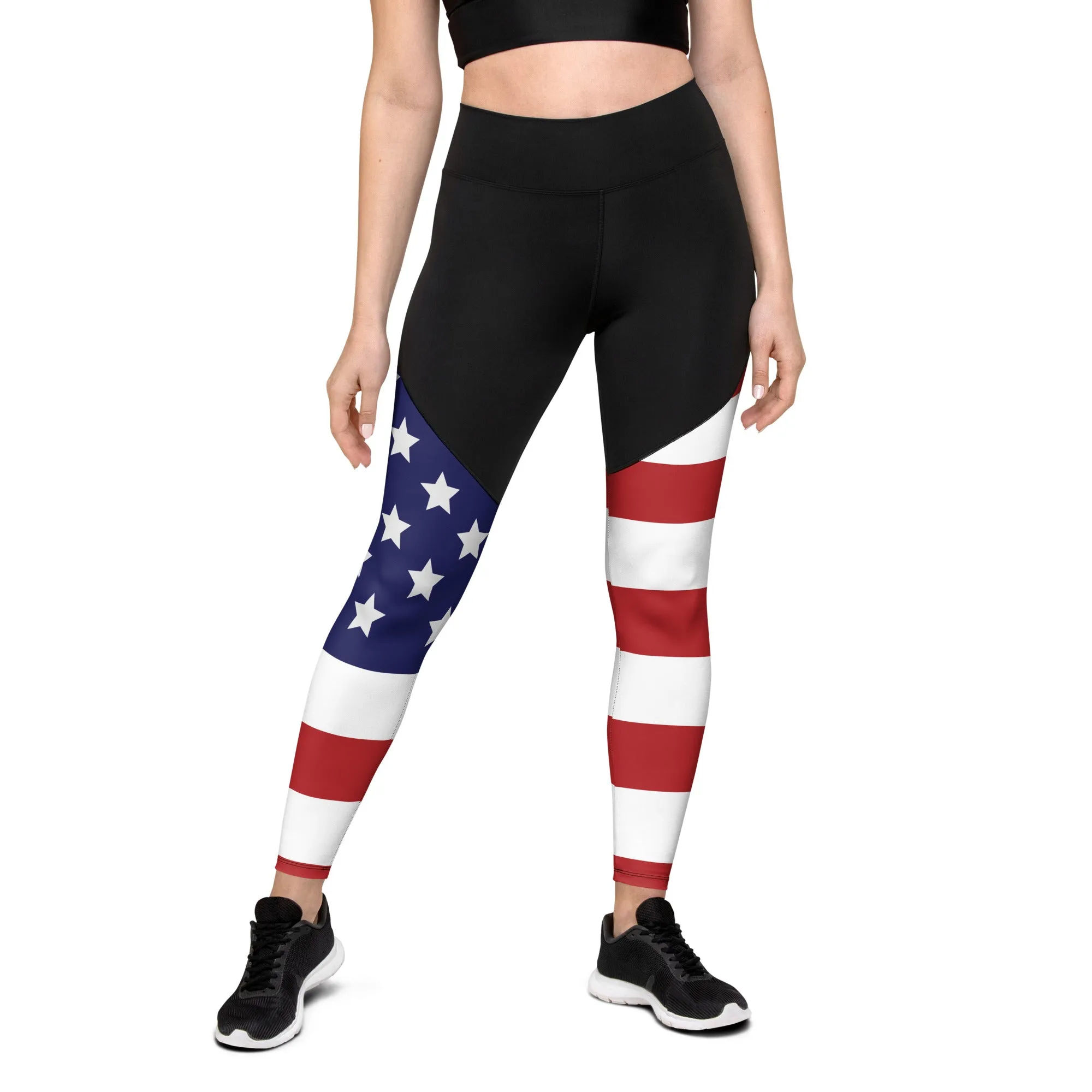 American Flag Compression Leggings