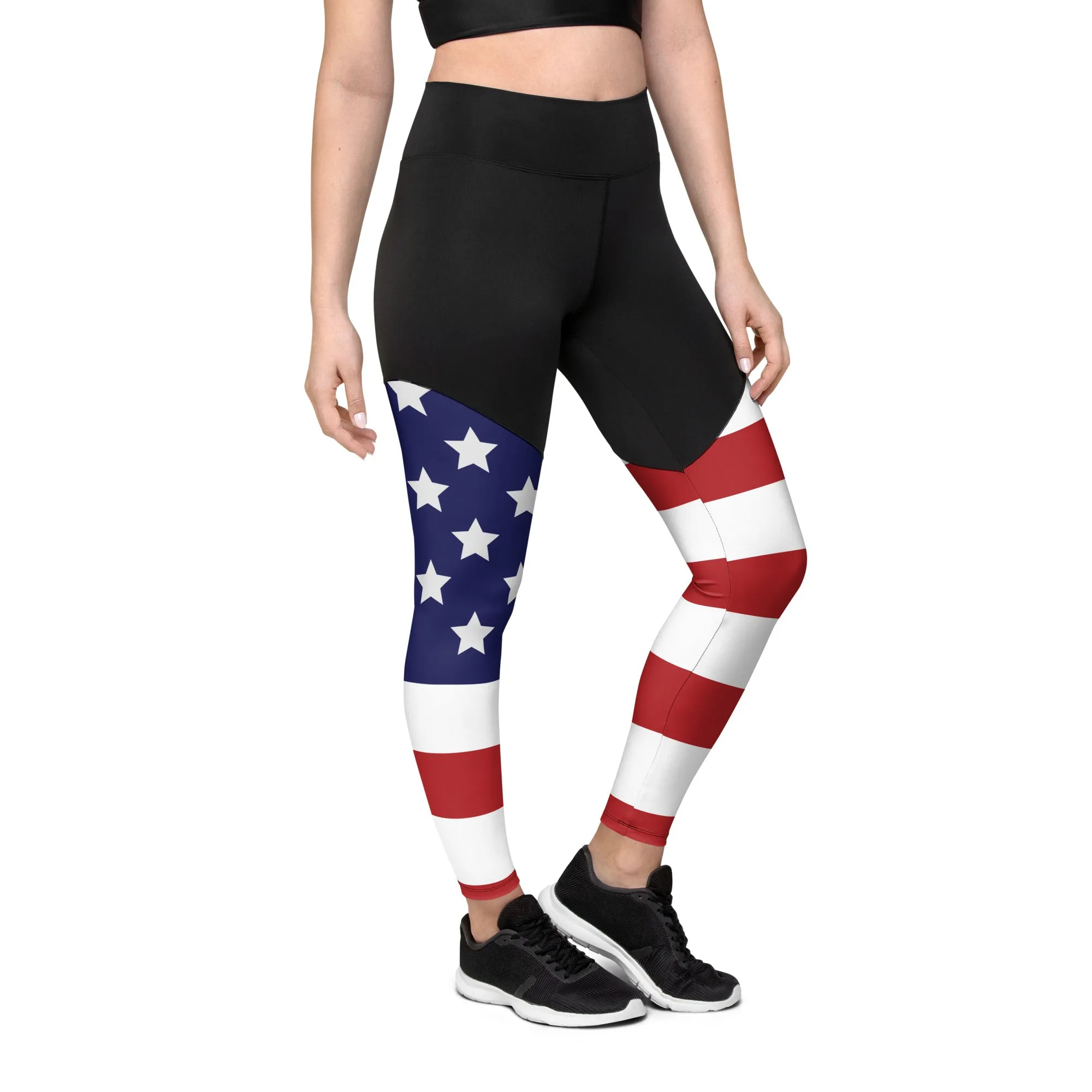 American Flag Compression Leggings