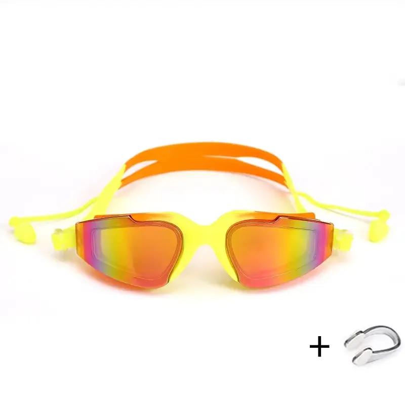 AquaComfort Pro Swimming Goggles with Earplugs and Nose Clip - Professional Swimming Goggles