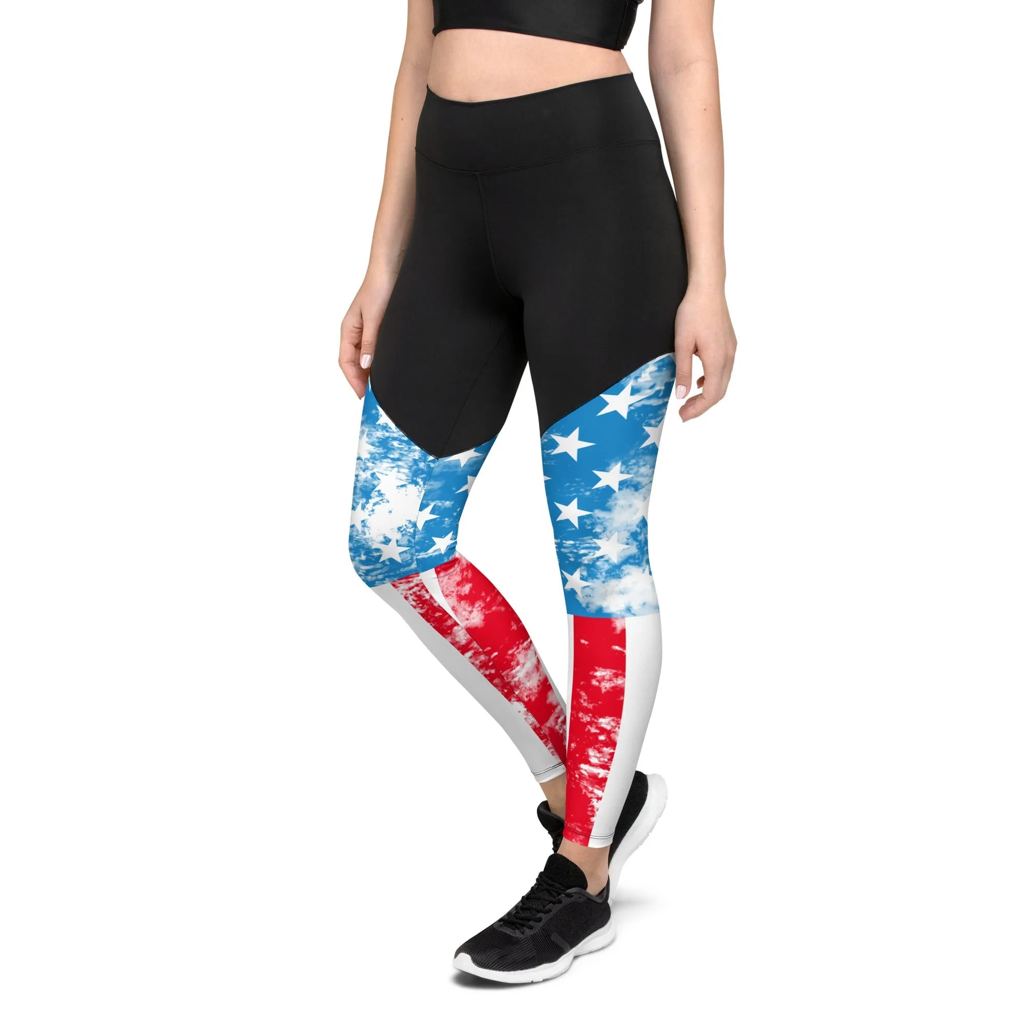 Artsy American Flag Compression Leggings