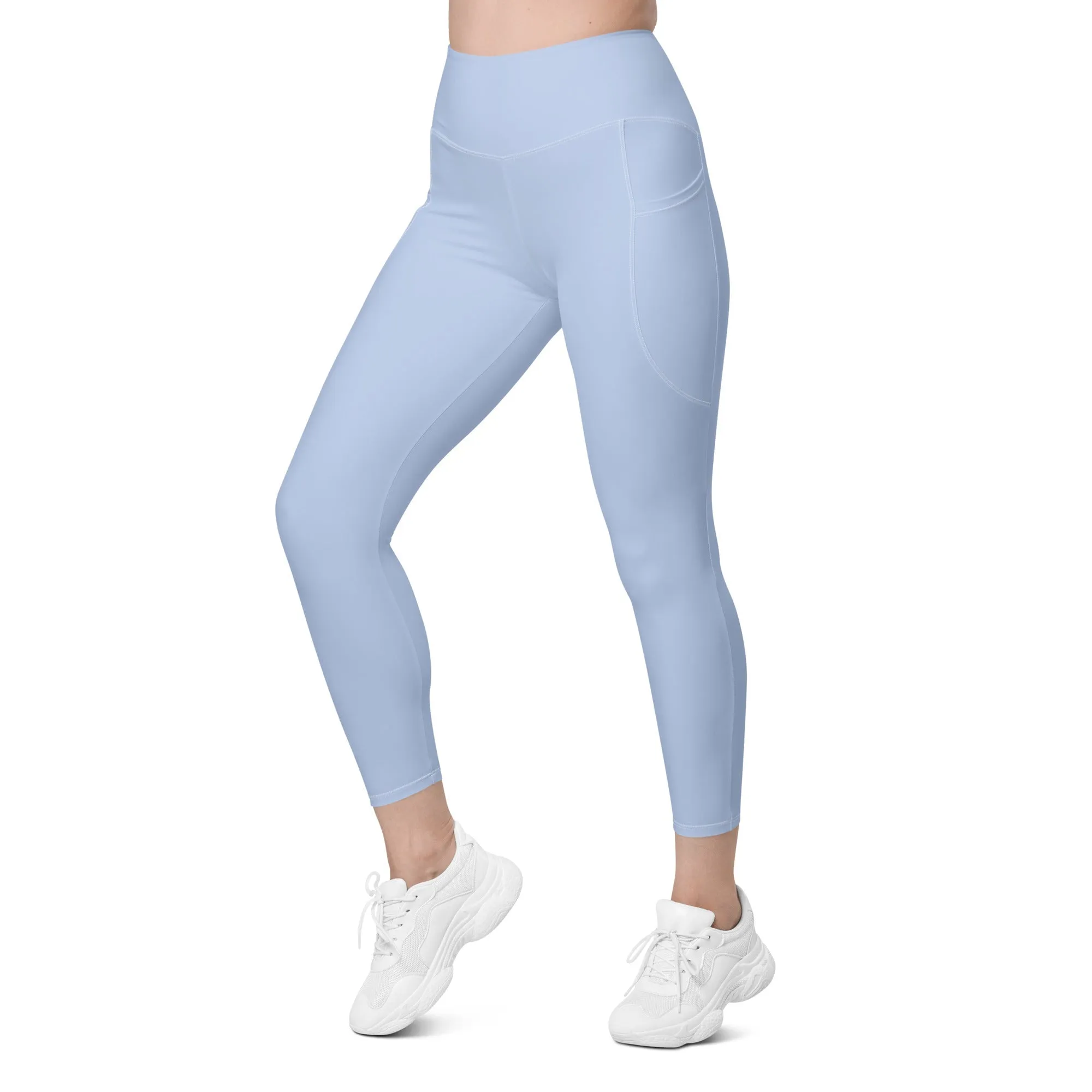 Baby Blue Leggings With Pockets