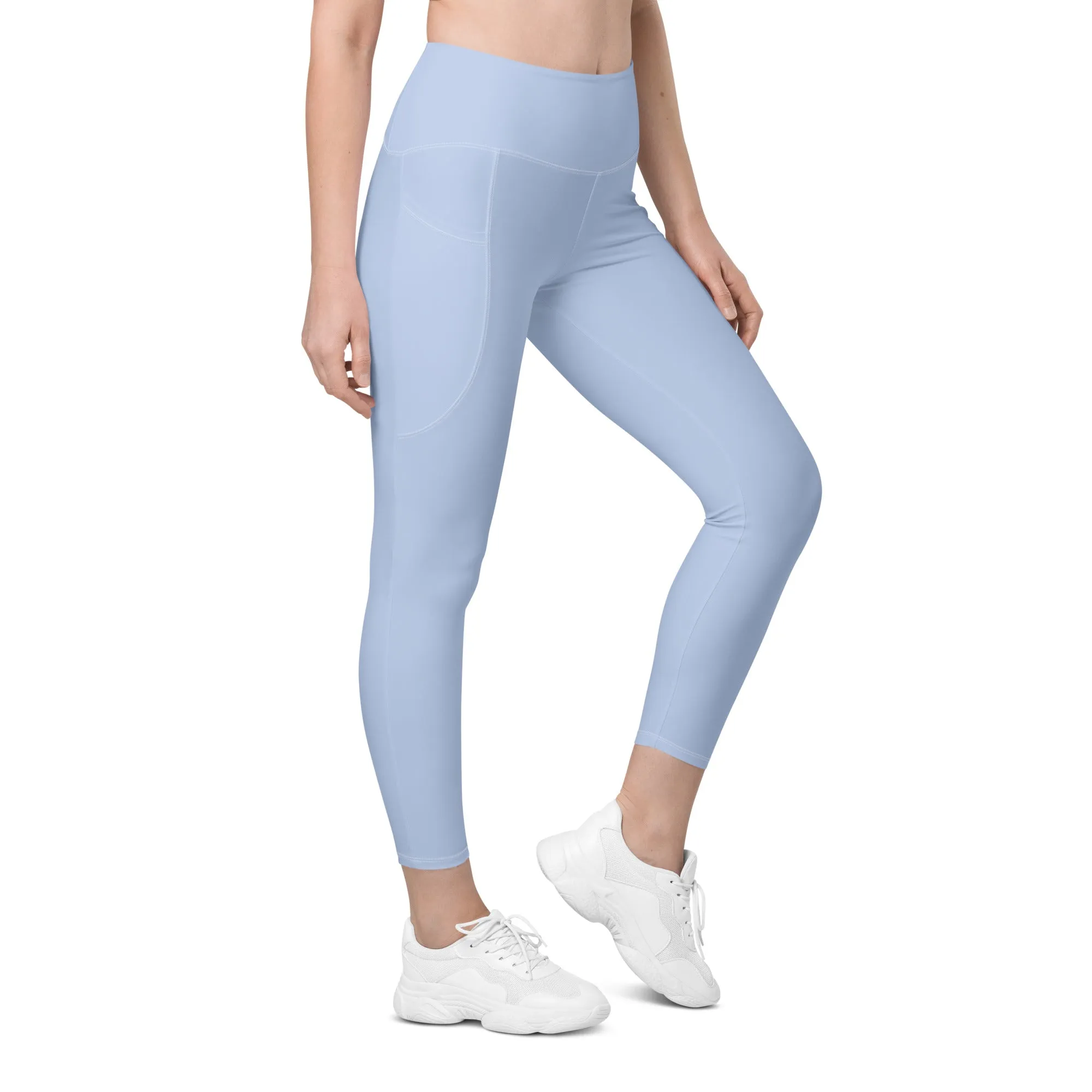 Baby Blue Leggings With Pockets