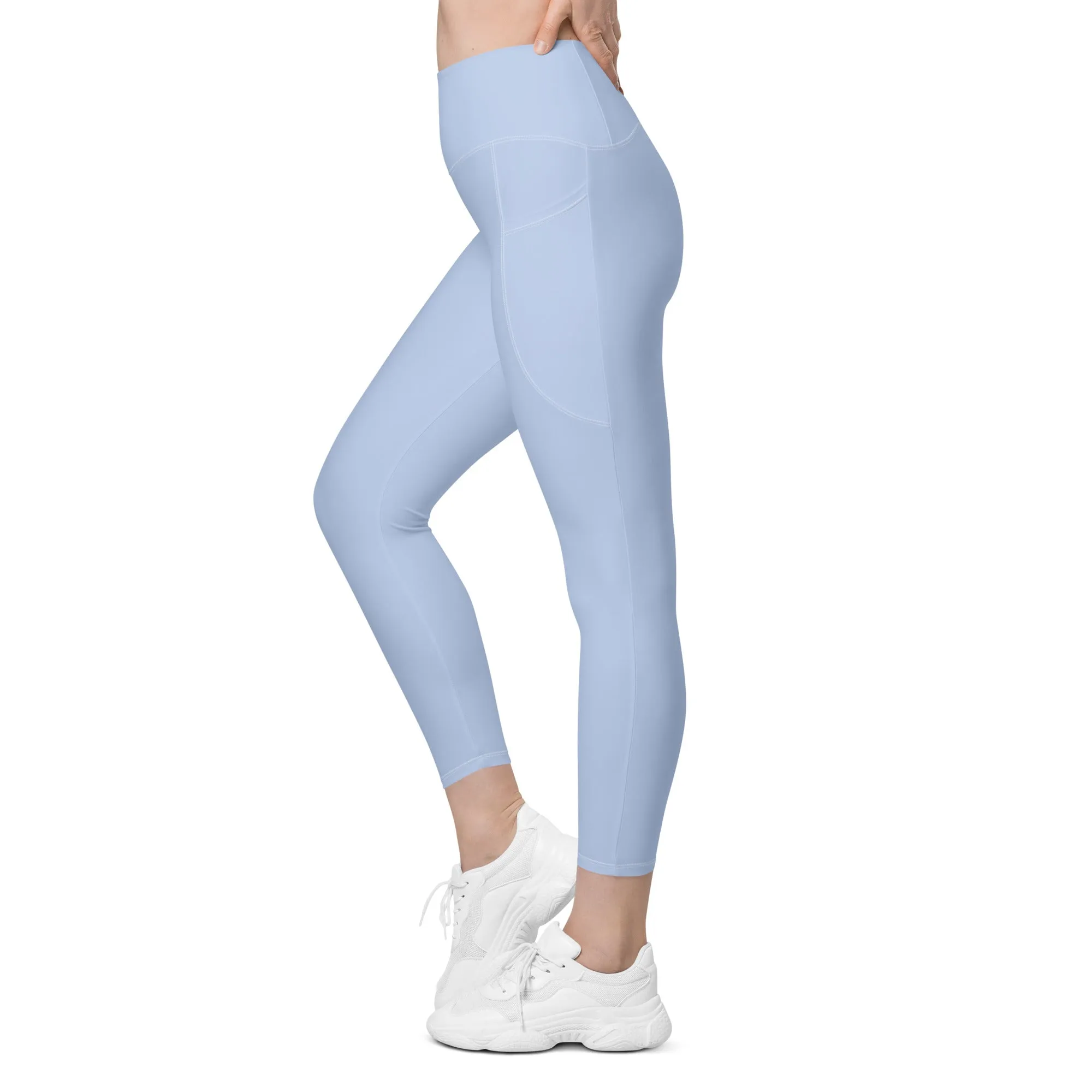 Baby Blue Leggings With Pockets