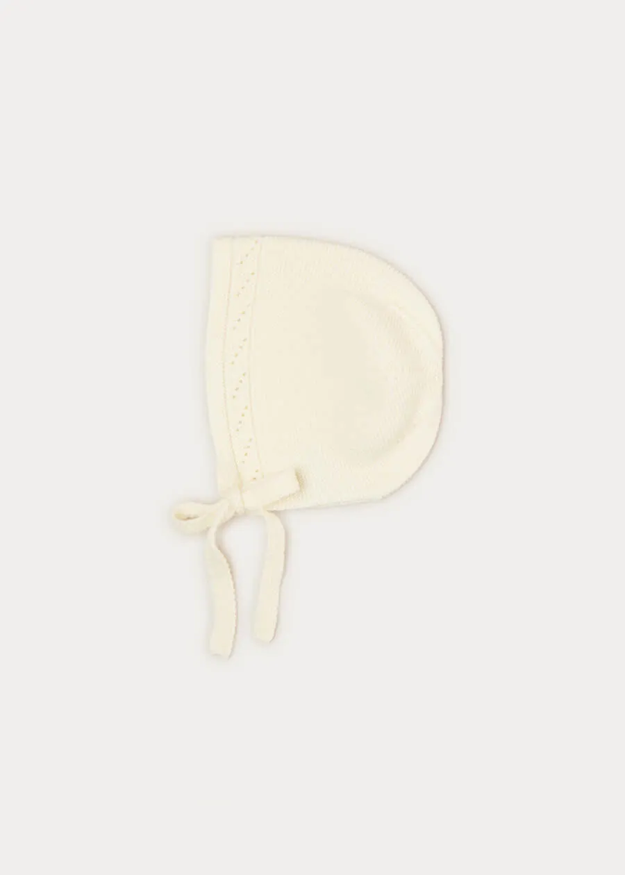 Baby Bonnet In Cream (S-L)