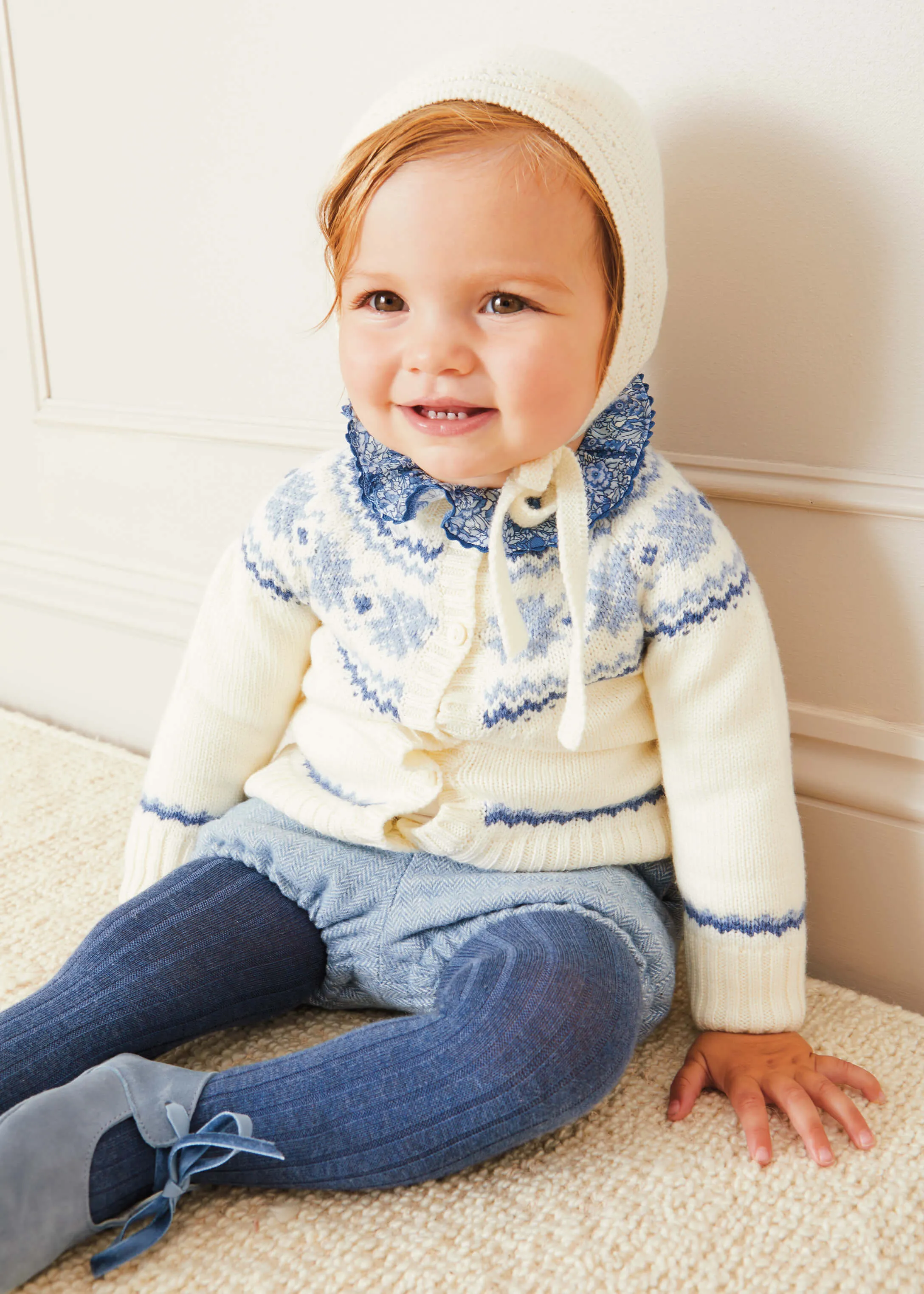 Baby Bonnet In Cream (S-L)