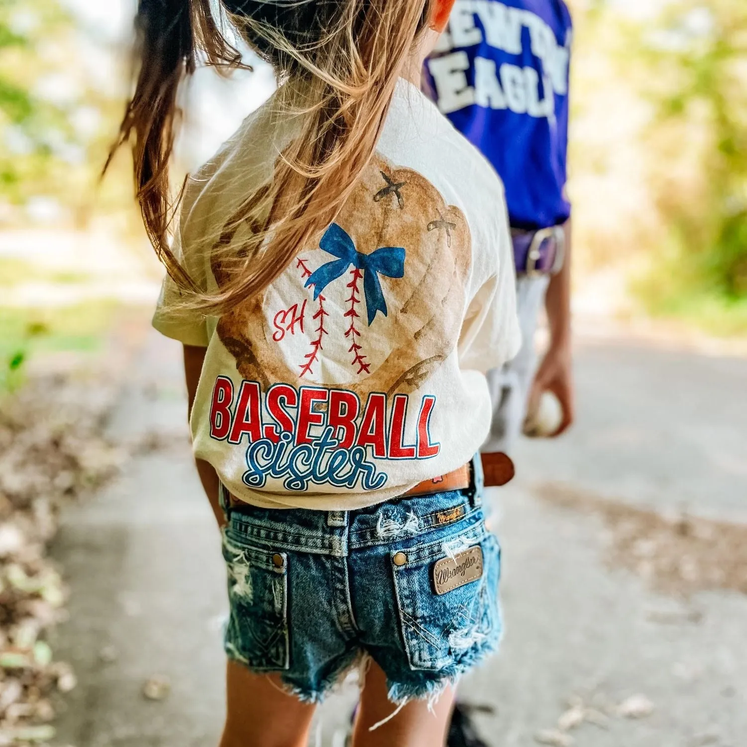 Baseball Sister Short Sleeve Girls Tee