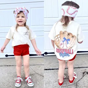 Baseball Sister Short Sleeve Girls Tee