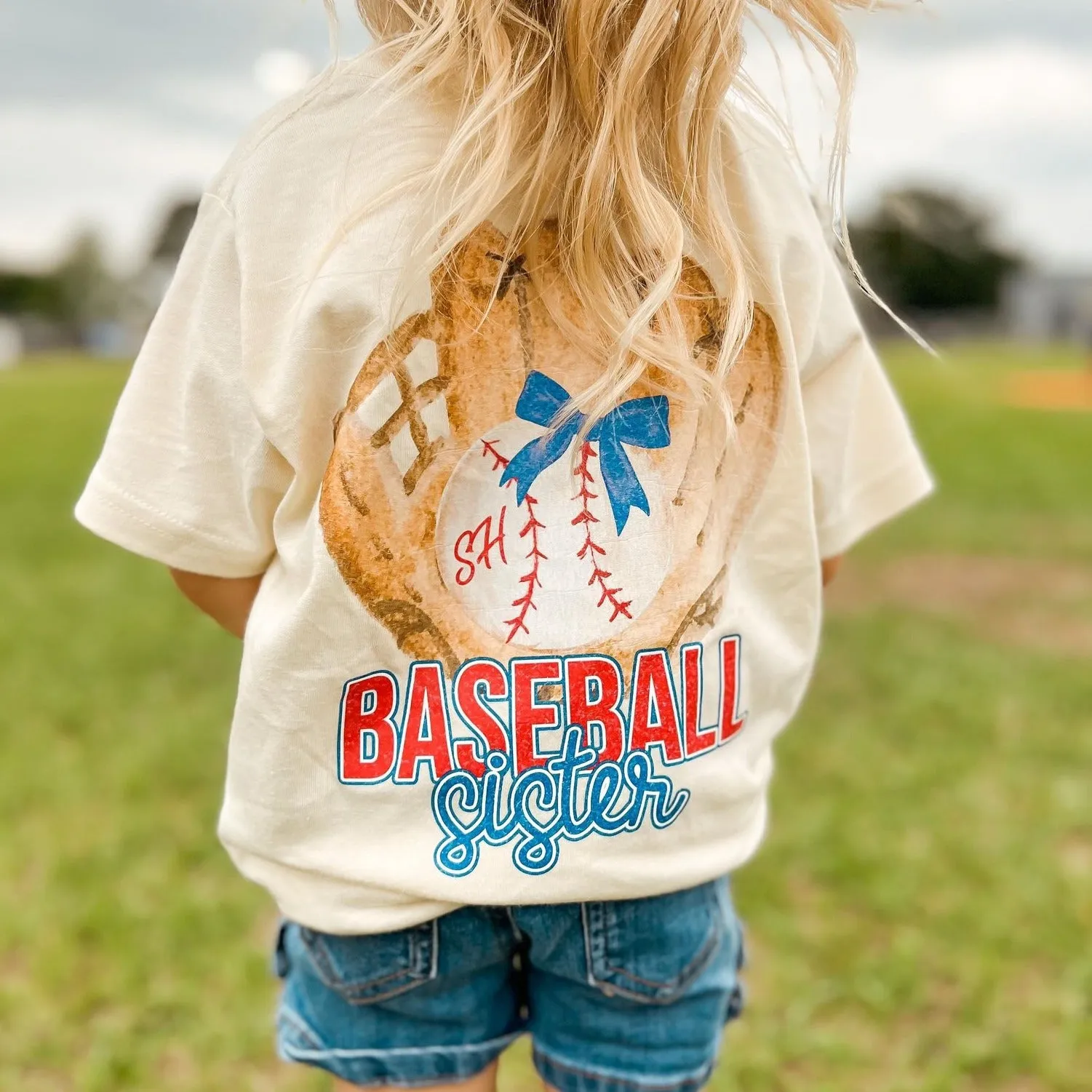 Baseball Sister Short Sleeve Girls Tee