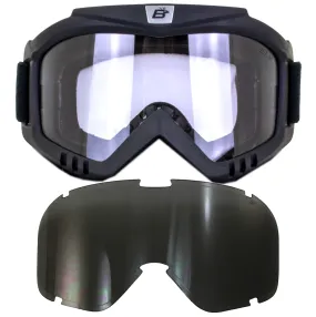 Birdz Goggles with Interchangeable Smoke & Clear Lenses