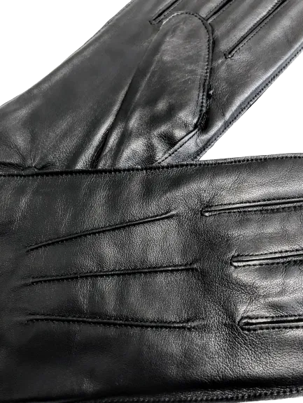 Black Leather Gloves