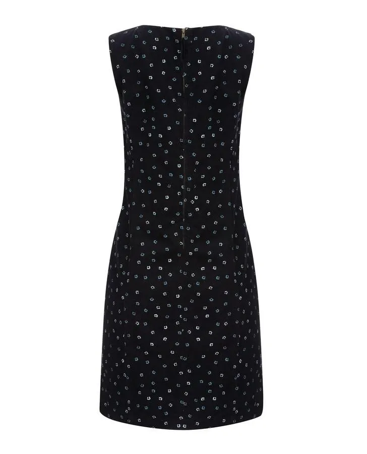 Black Starscatter Print Cord Pinafore