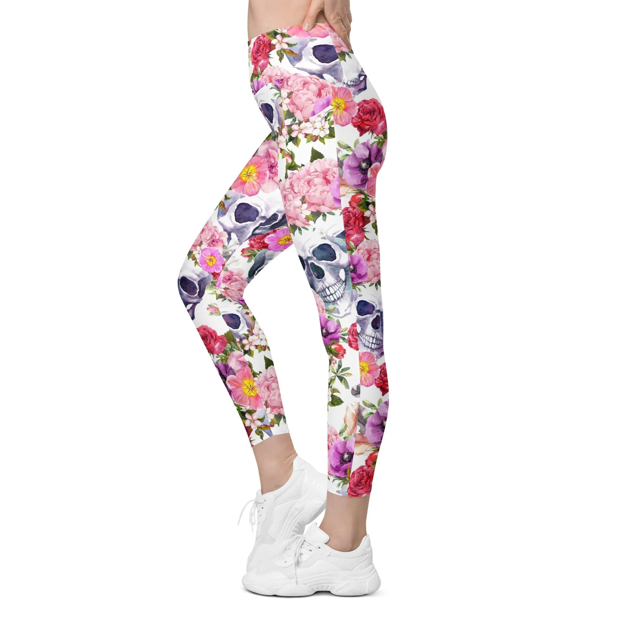 Boho Skull Leggings With Pockets