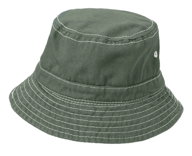 Boys and Girls 100% Cotton Twill UPF 50  Wharf Hat | Turtle Green (Dyed & Finished in USA*)