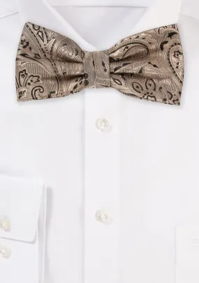 Bronze Gold Proper Paisley Bowtie