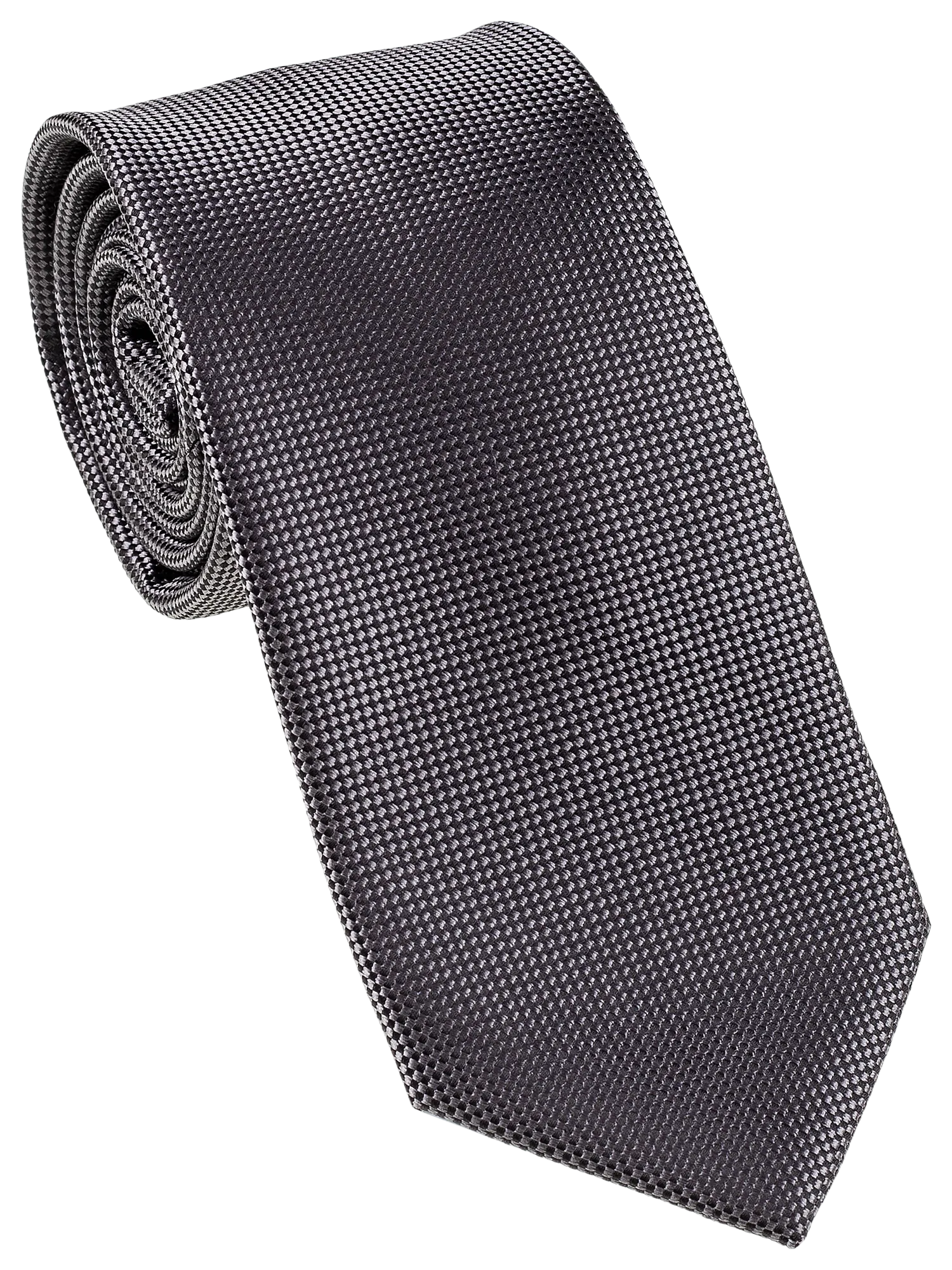 Charcoal Self Pattern Tie, Bow Tie, Handkerchief