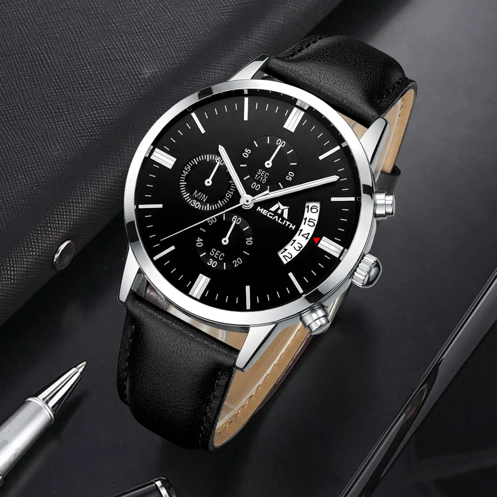 Chronograph Watch | Leather Band | 0105M