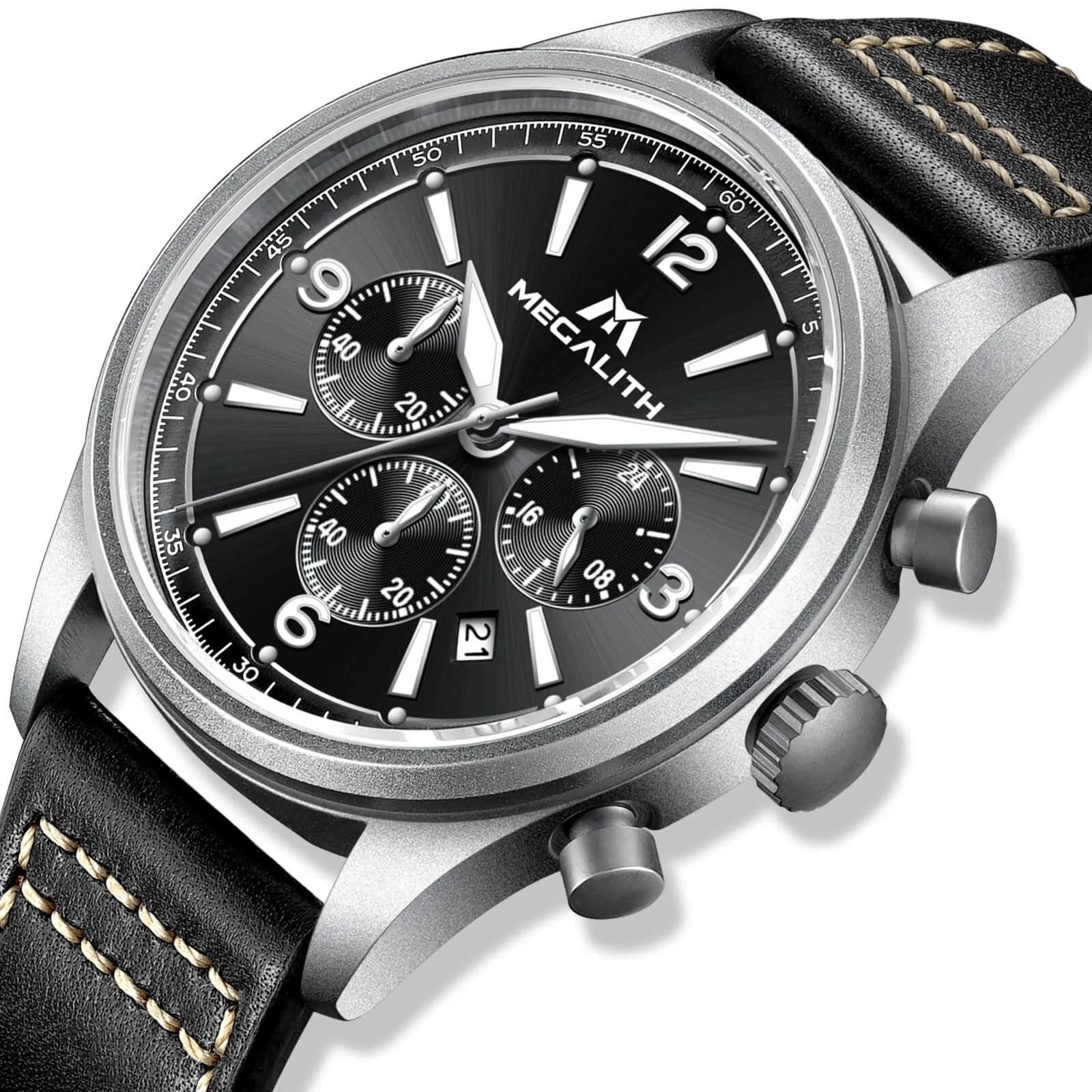 Chronograph Watch | Leather Band | 8246M