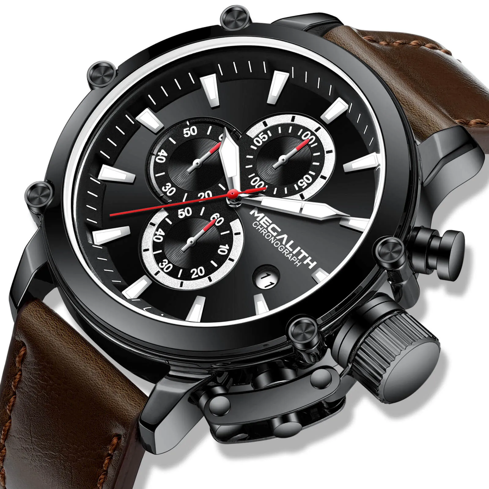 Chronograph Watch | Leather Band | 8262M