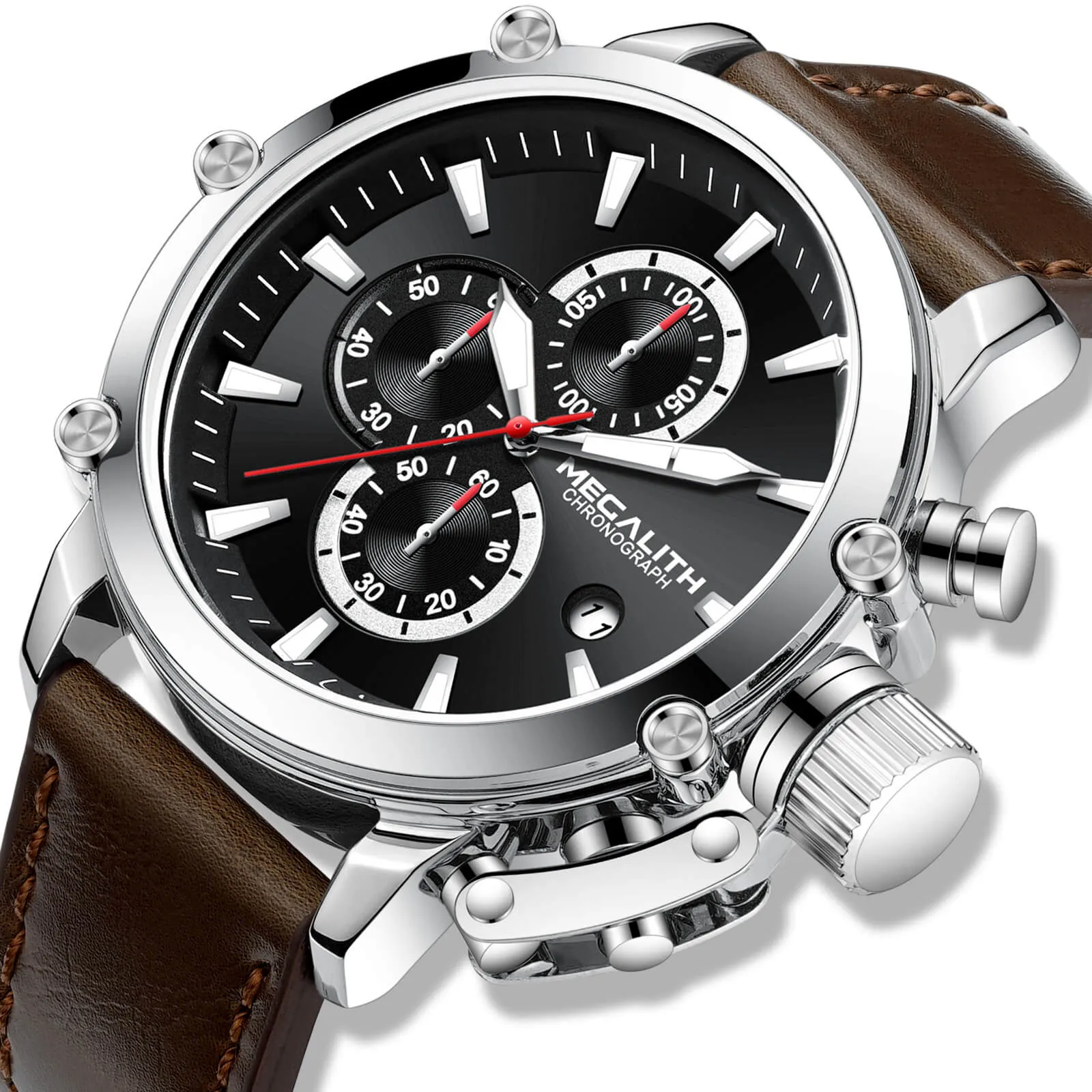 Chronograph Watch | Leather Band | 8262M