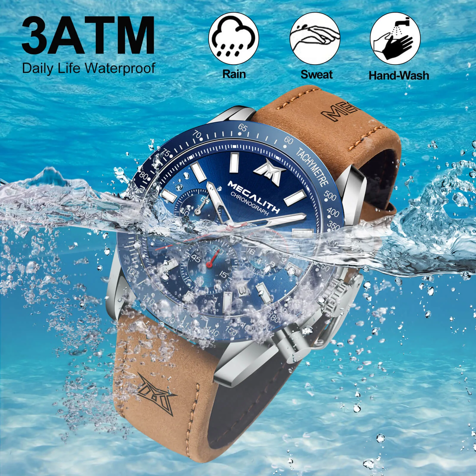 Chronograph Watch | Leather Band | 8274M