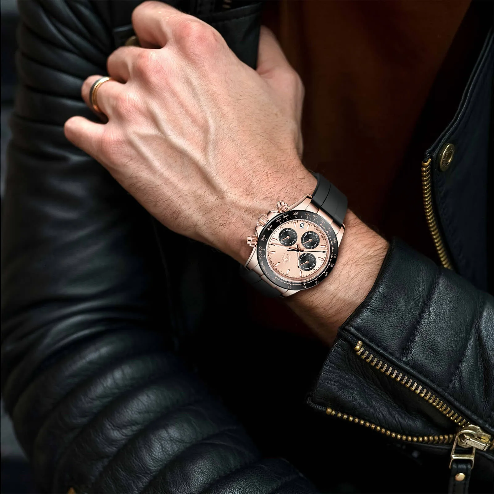 Chronograph Watch | Rubber Band | 8389M