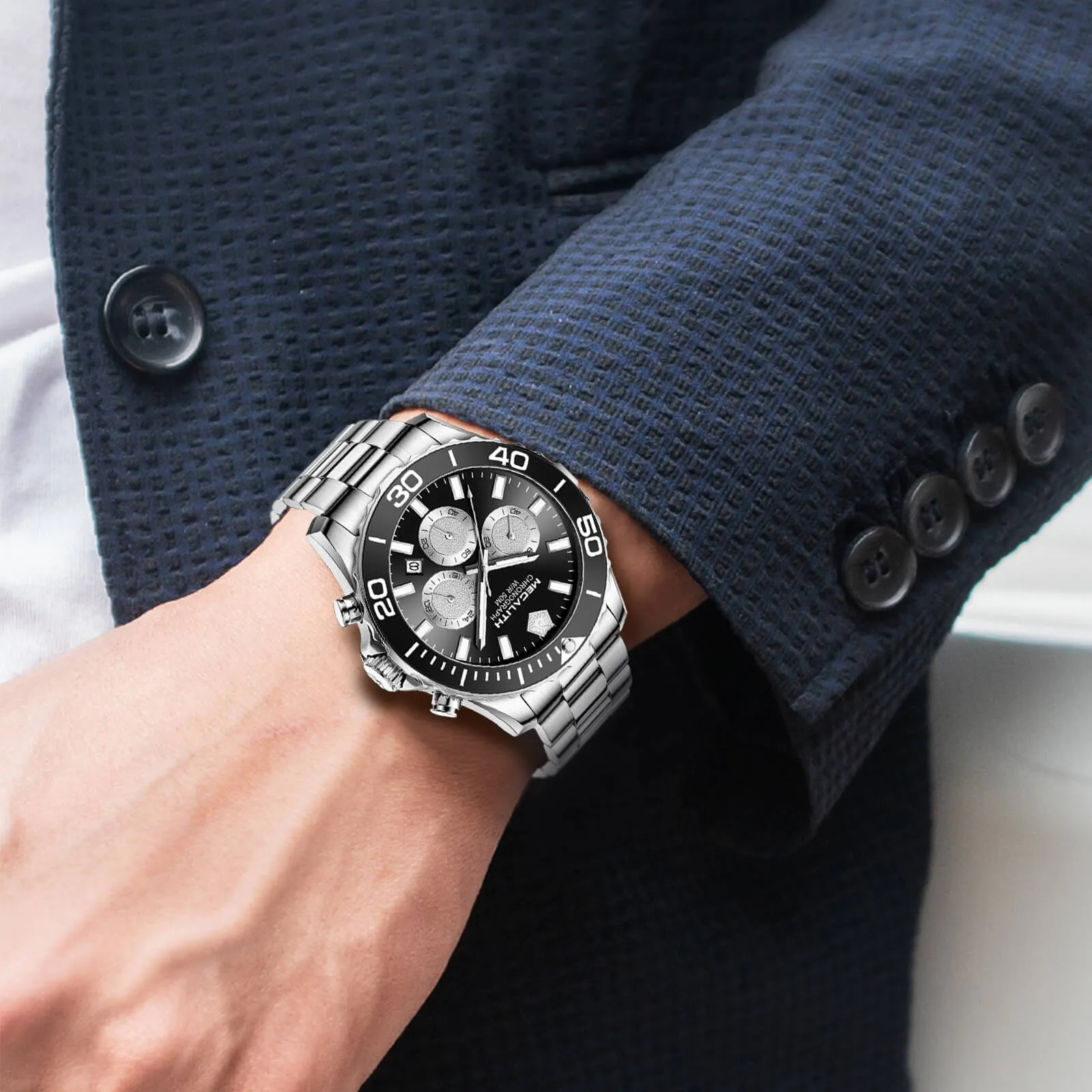 Chronograph Watch | Solid Steel | 8396M