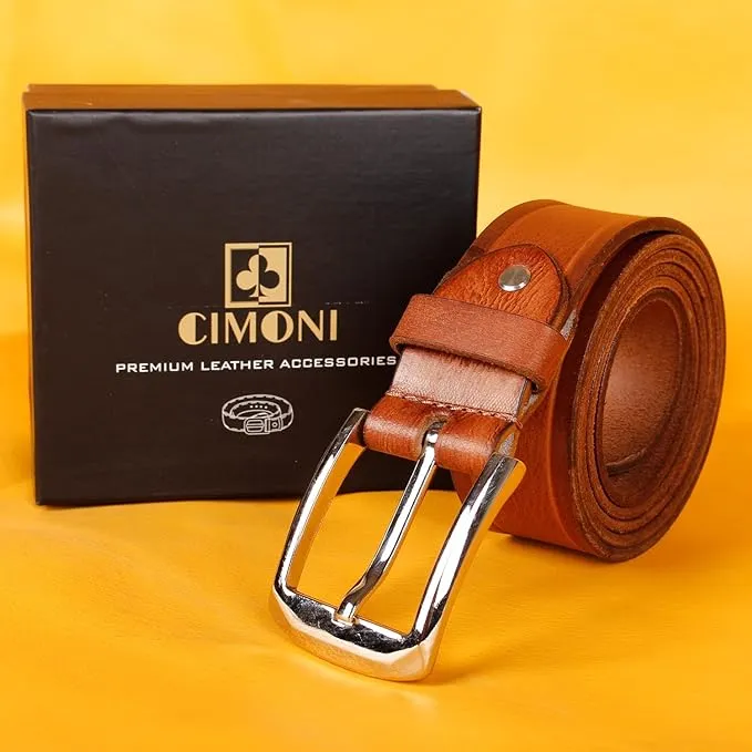 CIMONI Genuine Leather Belt for Men Jeans & Pants use as formal & casual wear