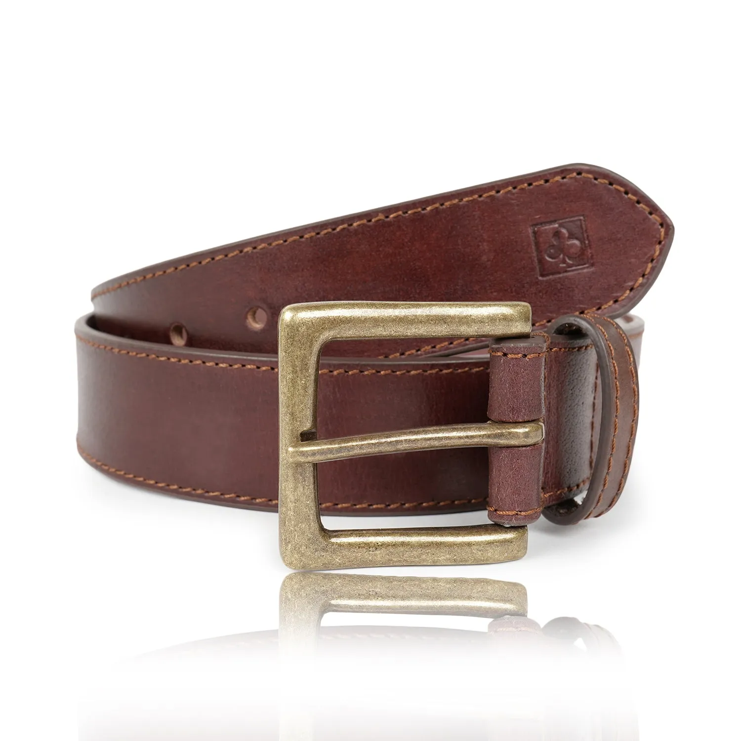 CIMONI Genuine Men's Leather Belt A Perfect Blend of Casual/ formal Wear Dark Brown (1 Year Gurantee)