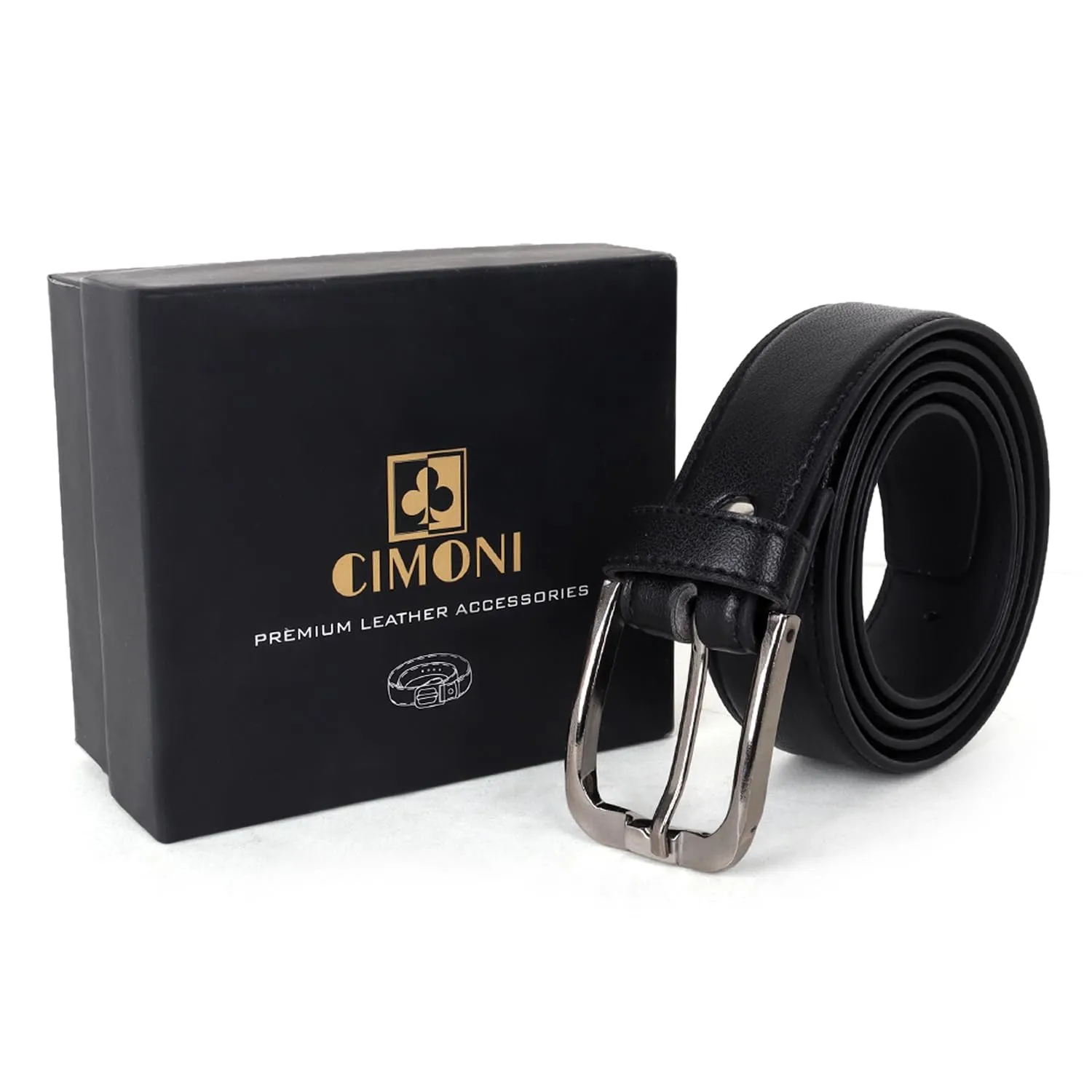 CIMONI® Premium Vegan Leather Belt for Men Jeans & Pants Waist Belt ( 1 Year Gurantee)