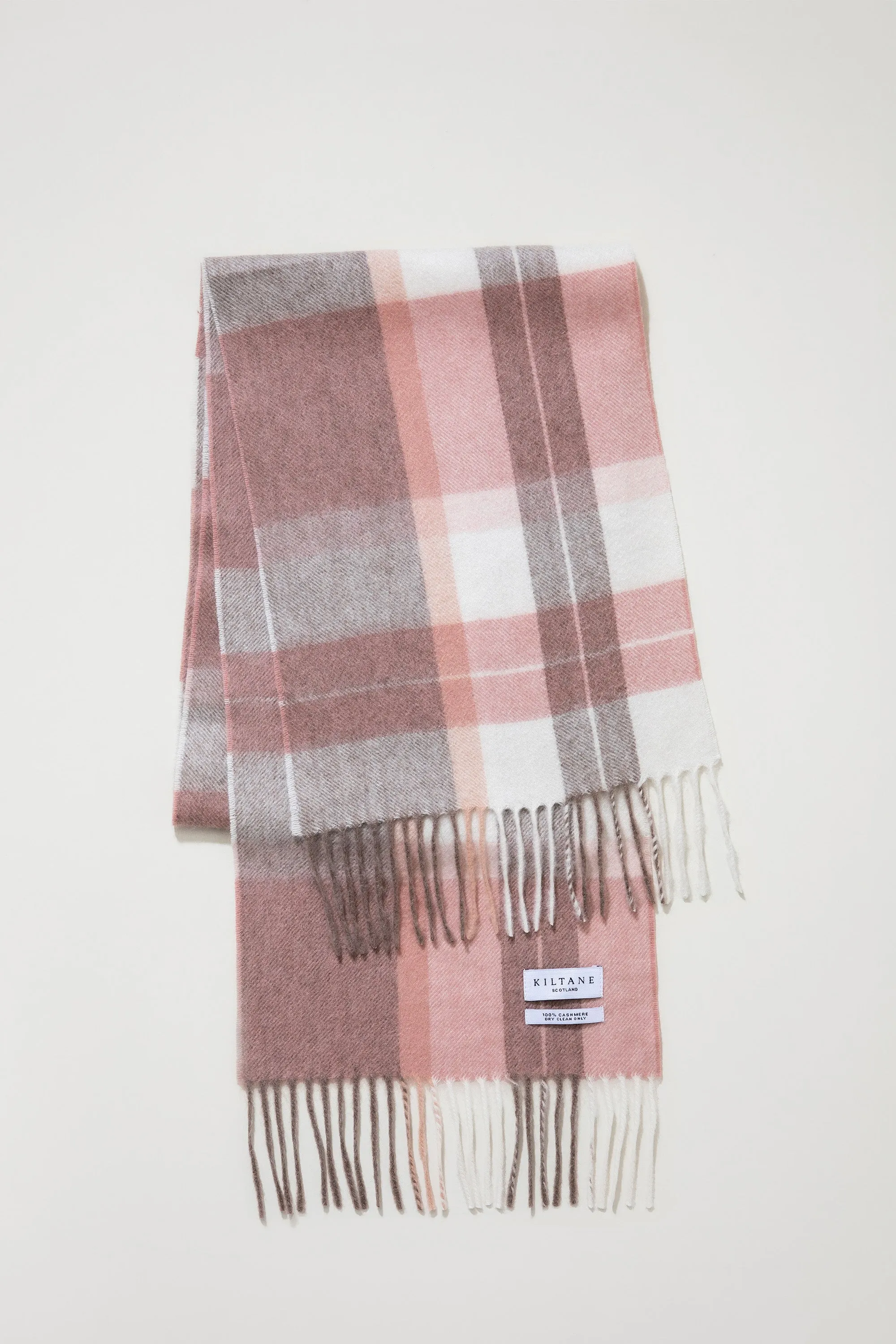 Contemporary Check Cashmere Scarf - Cameo