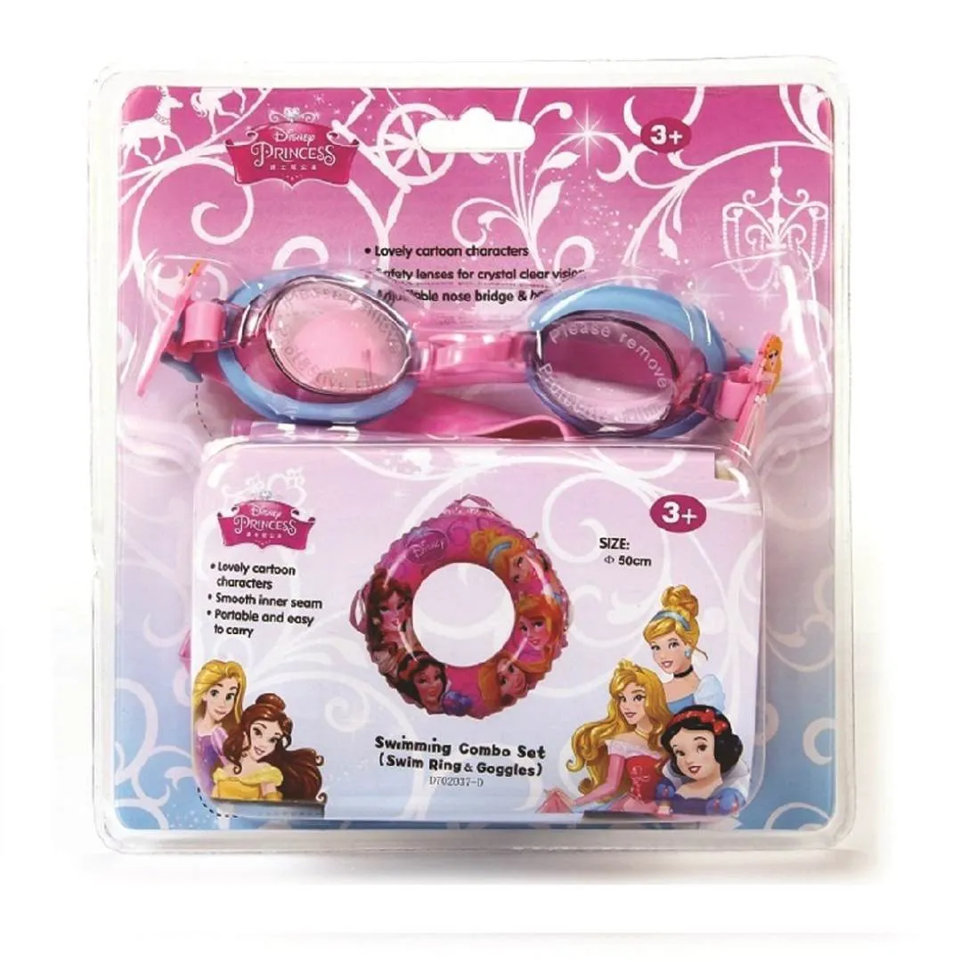 DISNEY PRINCESS SWIMMING RING & GOGGLES SET (50CM) By Mesuca