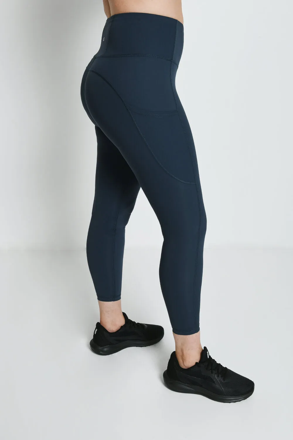 Energise 7/8 High Waisted Gym Leggings - Thunder Blue