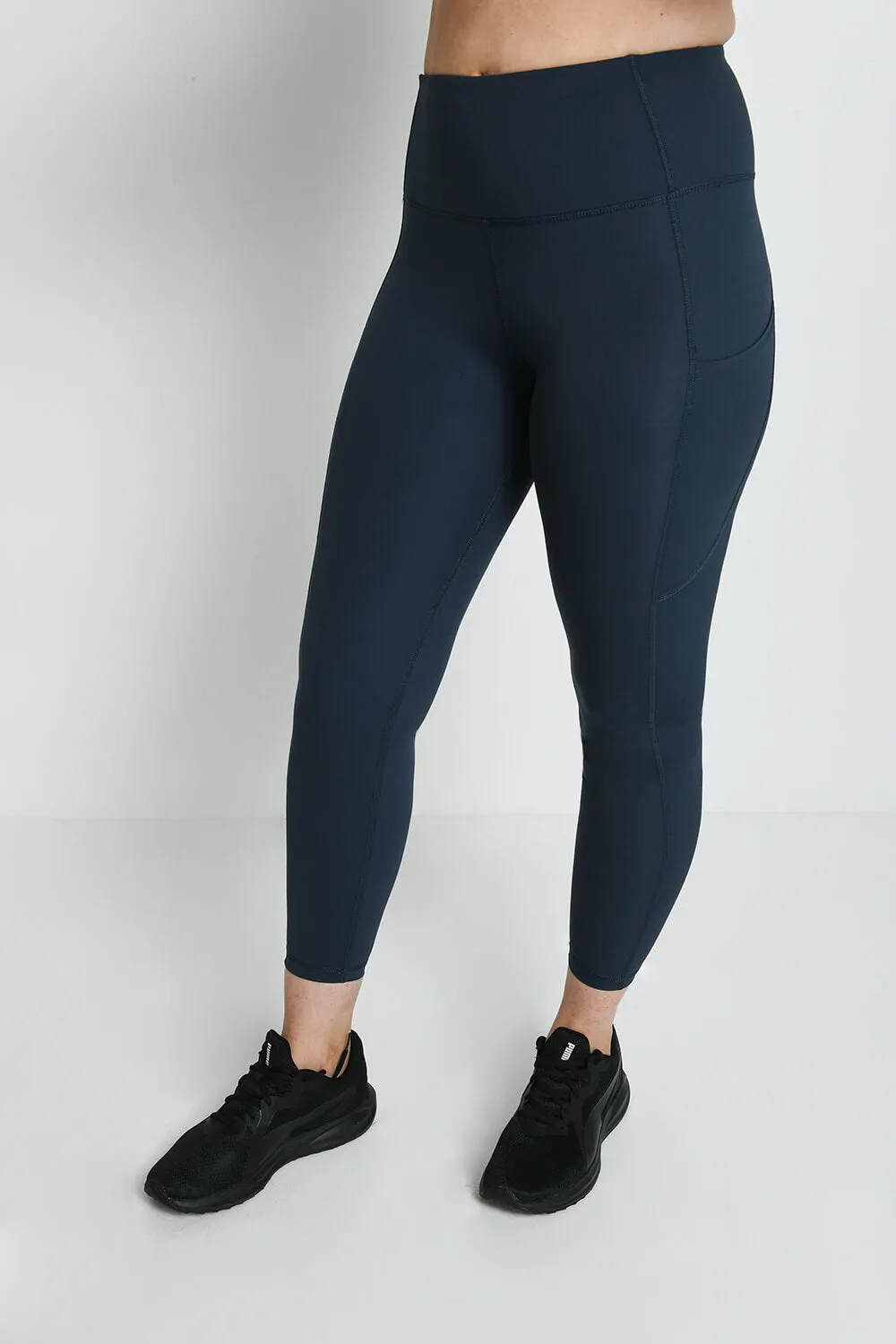 Energise 7/8 High Waisted Gym Leggings - Thunder Blue