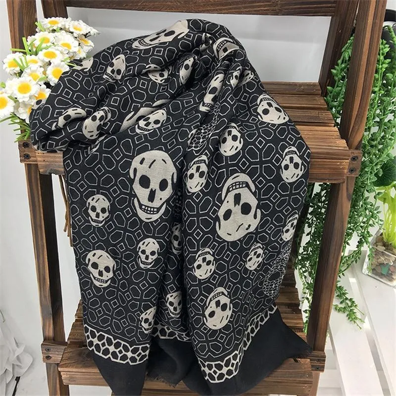 ETYN skull Scarf black European and American Style