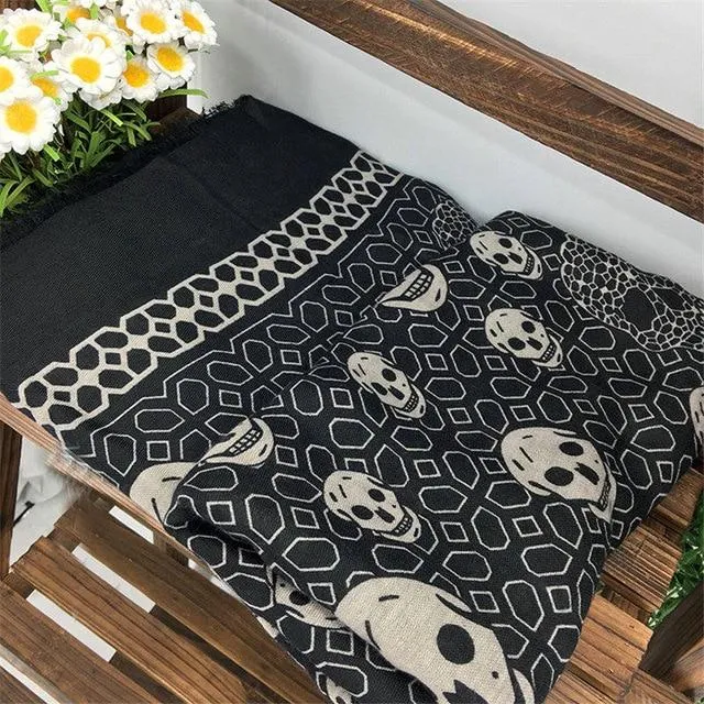 ETYN skull Scarf black European and American Style