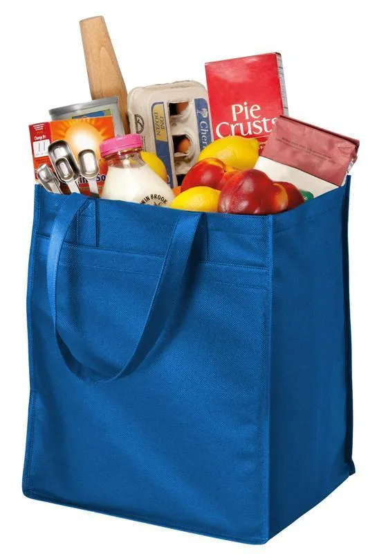 Extra-Wide Bottom Grocery Shopping Tote Bag - (CLOSEOUT)